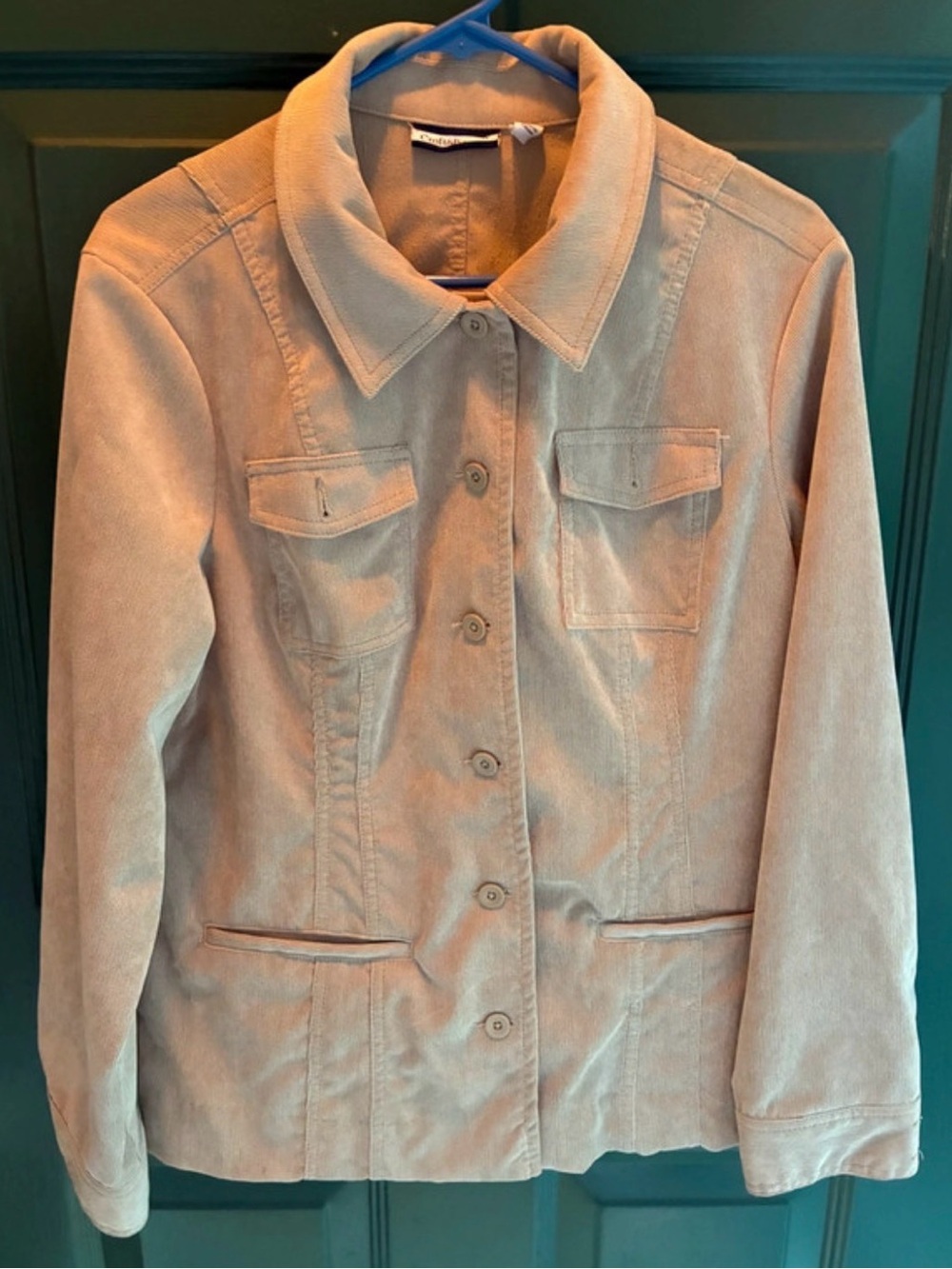 croft & barrow Tan Corduroy Button-Front Jacket